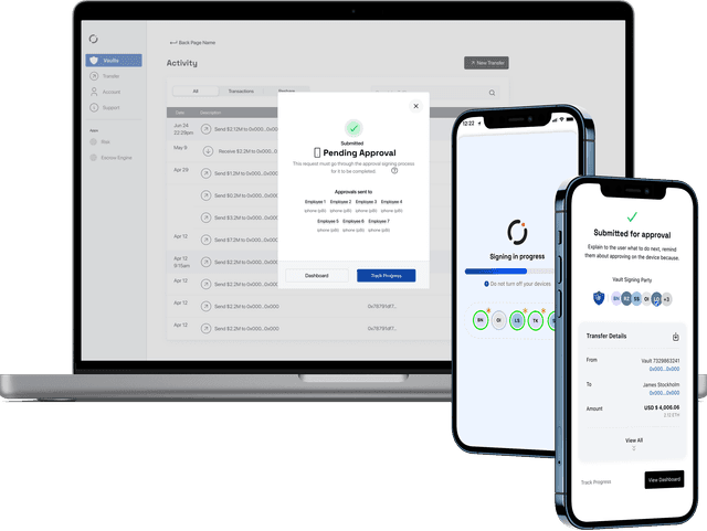 Illustration of the io.finnet wallet dashboard interface